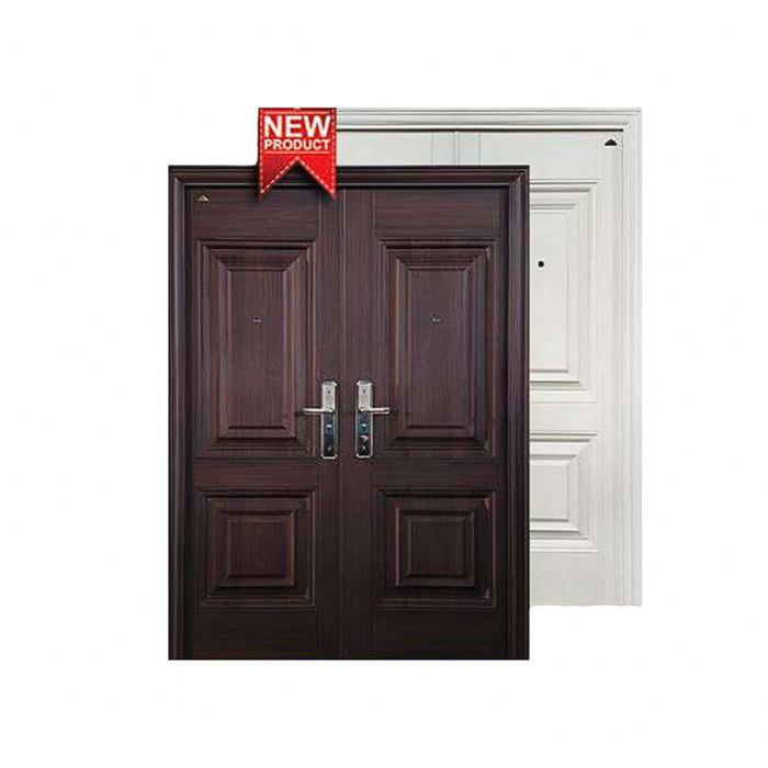 5 CM x 150 CM x 210 CM / FORTRESS FORT 150.19 DOUBLE Pintu Kamar Mandi Baja Coklat Set