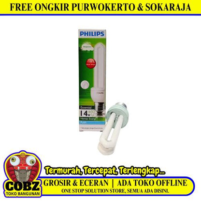 14 WATT / PHILIPS Essentials Lampu Bohlam Jari Tube Putih
