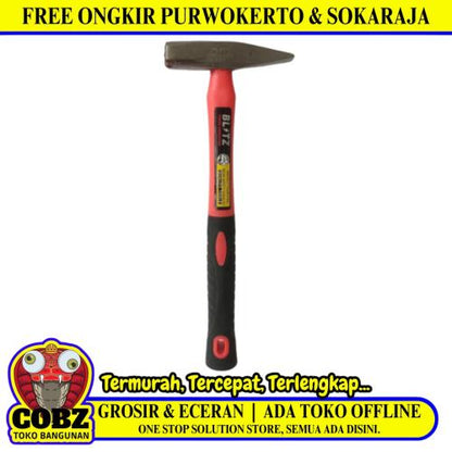 200 G / BLITZ  Palu Martil Kaca Tukang Machinist Hammer Gagang Karet