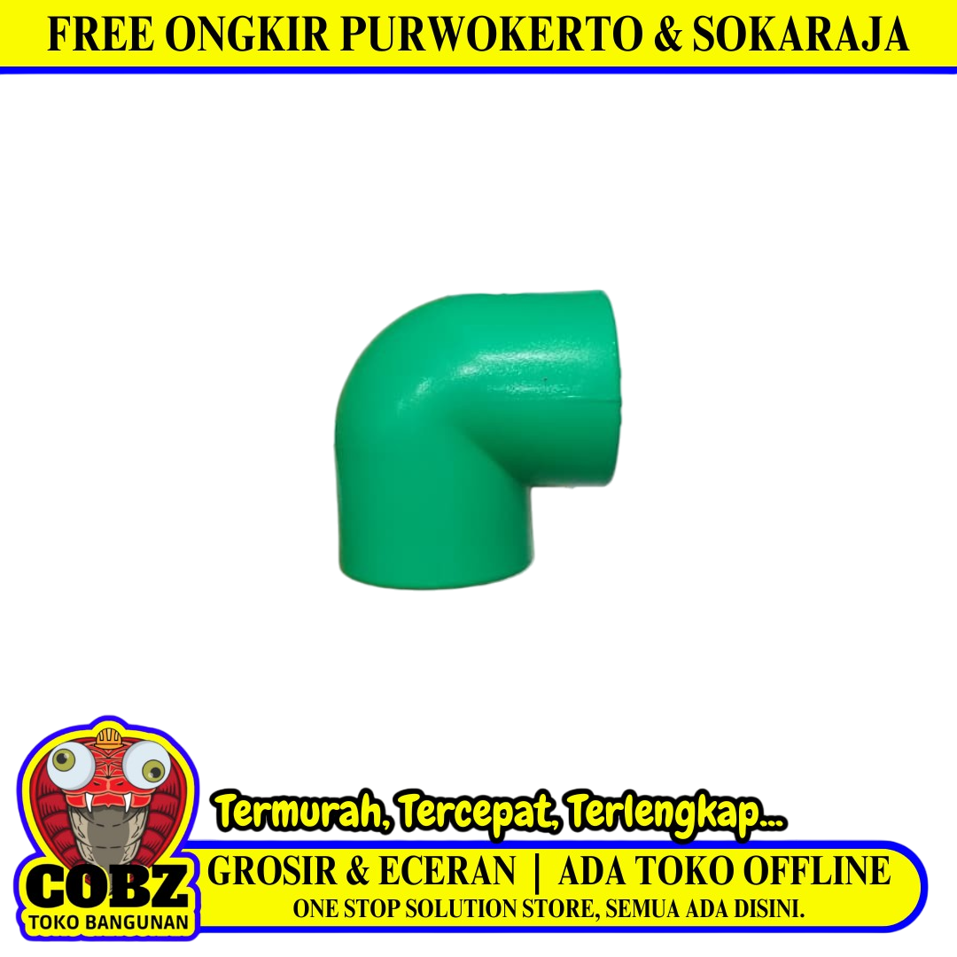 1/2 IN / RUCIKA Knee Elbow Pipa PPR Air Panas Dingin 20 MM PVC