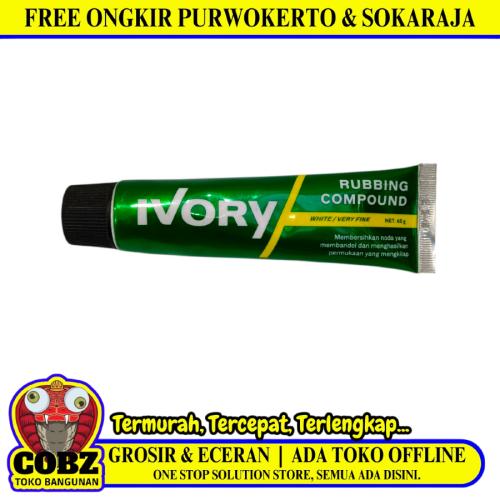 60 GR / IVORY Rubbing Compound Kompon Penghilang Gores Cat Tube