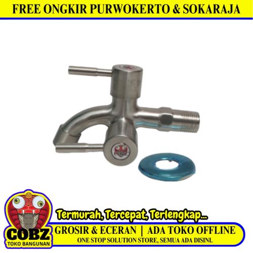 1/2 IN / COBZ CBADA03 Kran Air Cabang Double Shower Mesin Cuci Stainless