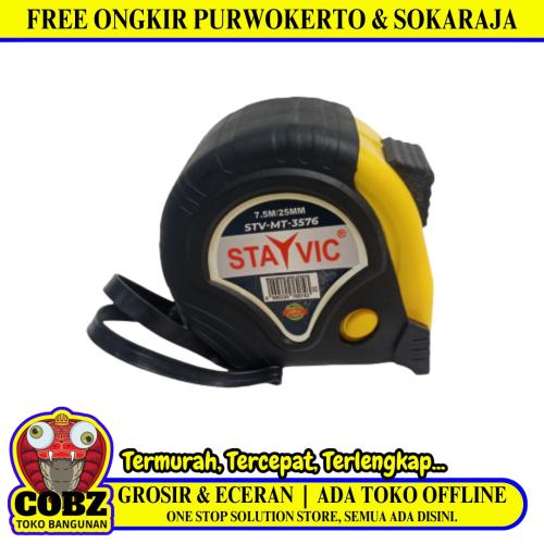 7.5 M / STAYVIC Meteran Alat Ukur Tukang Bangunan Measuring Tape