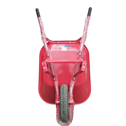 ARTCO Gerobak Sorong Pasir Proyek Cor Semen 1 Roda Ban Hidup Merah