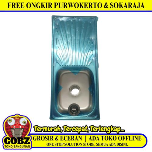 96 CM X 43 CM X 14 CM / NAGOYA Bak Cuci Piring Washbak 1 Lubang + Acc Set