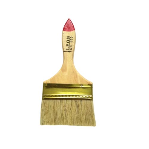 4 IN / LEON 833 Kuas Cat Tembok Kayu Besi Air Acrylic Paint Brush