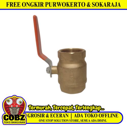 2 IN / ONDA Stop Kran Drat Dalam Ball Valve Engkol Kuningan