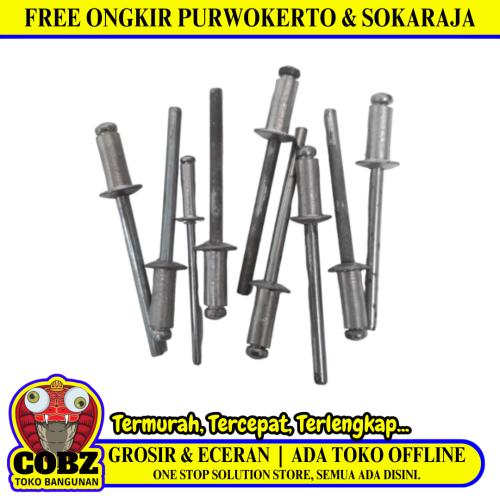 4.8 MM x 11 MM / SIP Paku Rivet Keling Tang Rivet No 640 Ecer Biji