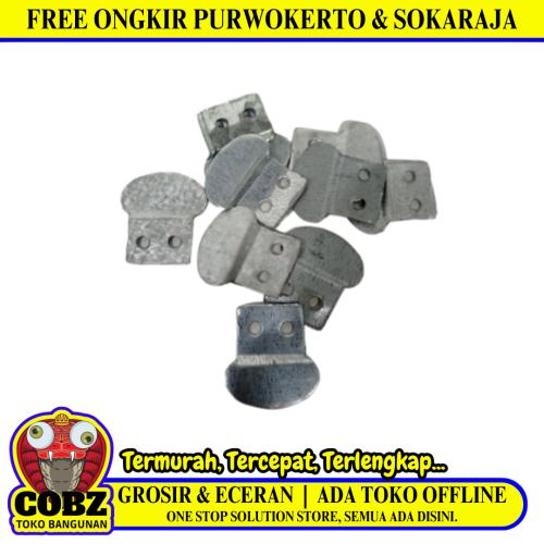 COBZ Klem S Z Plat Penjepit Penahan Kaca Cermin Besi Silver Biji