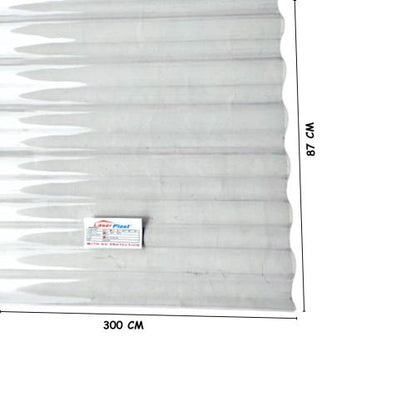 0.75 MM X 80 CM X 300 CM / LASERPLAST Seng Gelombang UV Transparan Lembar
