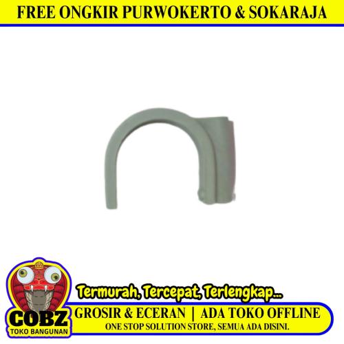 1 IN / ARROW Klem Pipa Plat Pipe Clamp Plastik PVC