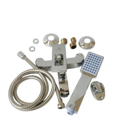 1/2 IN / AUGUSTO Kran Shower Panas Dingin Stainless + Selang + Shower Set