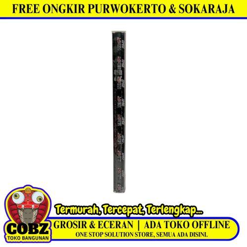 50 CM / HUBEN Rel Laci Roda Drawer Slide Single Track Hitam Set