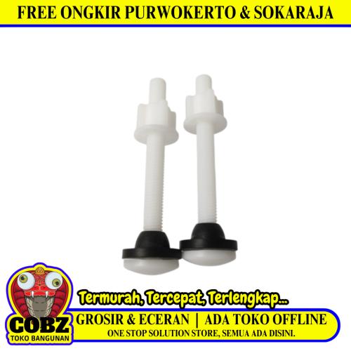 NM Baut Sekrup Tutup Seat Cover Kloset Duduk Monoblok Set