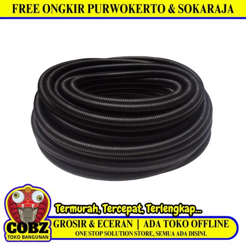 5/8 IN / TM Selang PVC Fleksibel Kabel Pembuangan Air AC Hitam Roll