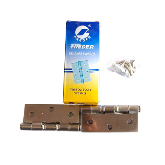 3 IN / FREDER Engsel Kupu Kupu Pintu Jendela Hinge Stainless Set