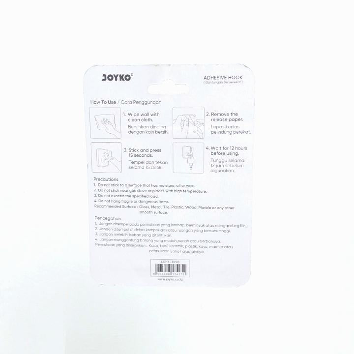 JOYKO ADHK-3050 Kapstok Cantel Gantungan Baju Dinding Mini PVC Set