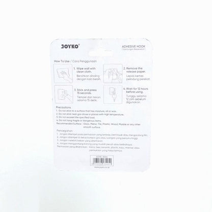 JOYKO ADHK-3050 Kapstok Cantel Gantungan Baju Dinding Mini PVC Set