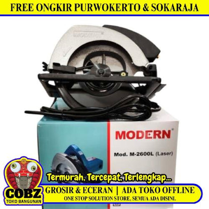 MODERN M 2600 L Mesin Gergaji Sirkular Circular Saw Kabel Set