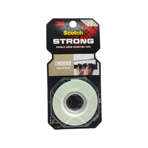 12 MM / 3M SCOTH Isolasi Bolak Balik Busa Double Foam Tape Putih