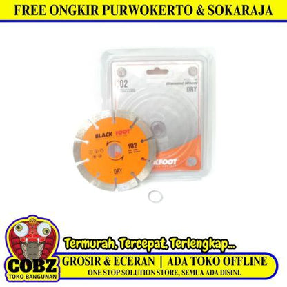 4IN / BLACK FOOT Dry Mata Gerinda Potong Keramik Diamond Cutting Wheel