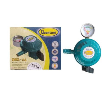QUANTUM QRL - 24 Regulator Kepala Tabung Gas LPG Tekanan Rendah + Meteran