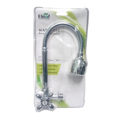 1/2 IN / ELEAF Kran Angsa Fleksibel Sink BCP Tembok Stainless