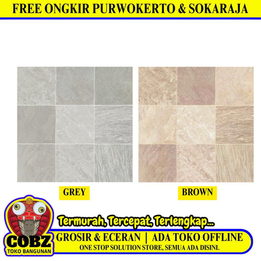 50 CM x 50 CM / PLATINUM DUOMO Keramik Lantai Teras Garasi Matte Dus