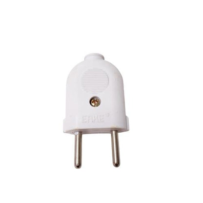 ERKE Steker Jek Colokan Kabel Listrik Cowok Male Gepeng Putih