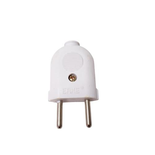 ERKE Steker Jek Colokan Kabel Listrik Cowok Male Gepeng Putih