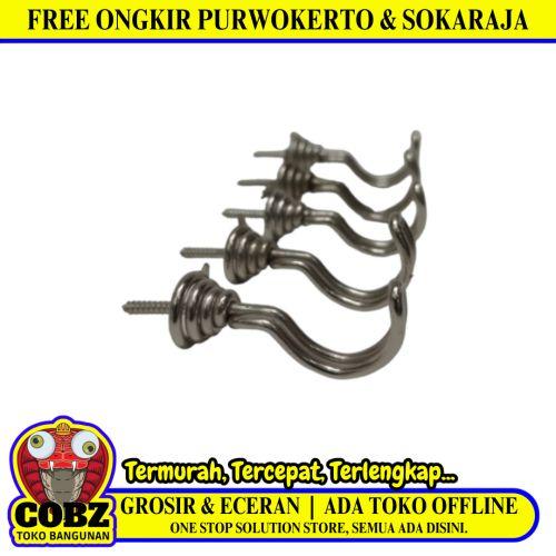 COBZ Kapstok Gantungan Cantel Kait Baju Pakaian SS Chrome Biji