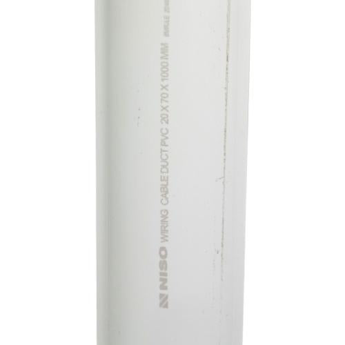 20 MM x 70 MM x 1000 MM / NISO Kabel Dak Ducting Trunking Protector Putih Batang