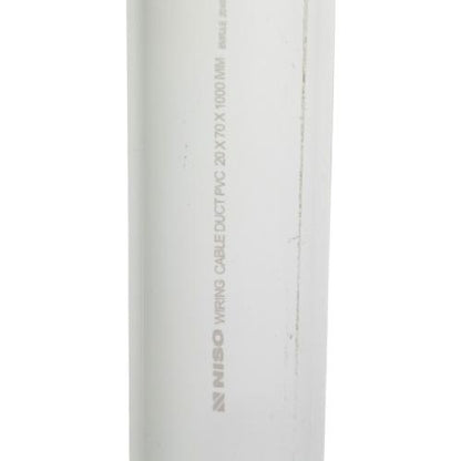 20 MM x 70 MM x 1000 MM / NISO Kabel Dak Ducting Trunking Protector Putih Batang