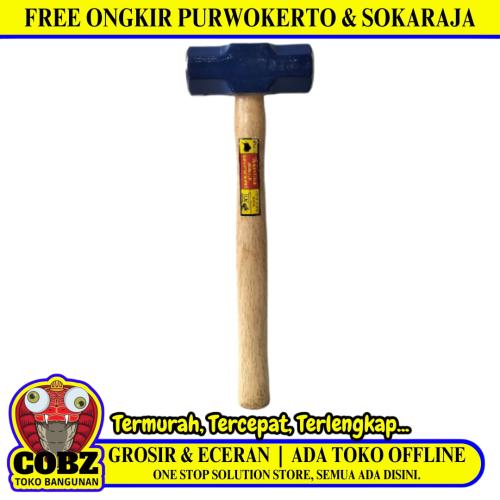 4 LB / BISON Palu Martil Bodem Batu Sledge Hammer Gagang Kayu
