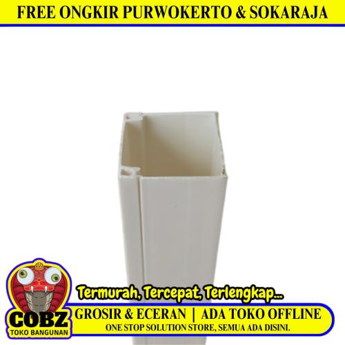 25 MM x 25 MM x 1700 MM / NISO Kabel Dak Ducting Trunking Protector Putih Batang