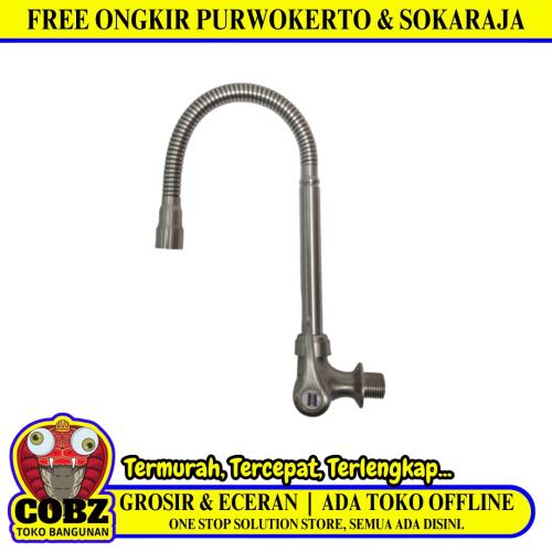 1/2 IN / HOM HBABK07 Kran Angsa Fleksibel Sink BCP Tembok Stainless