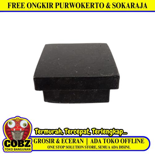 3 CM x 3 CM / TM Karet Pengaman Kaki Rak Besi Hollow Holo Kotak