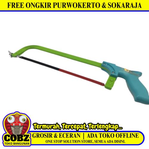 12 IN / CAB Gergaji Gendewa Gorok Potong Besi Logam Gagang Fiber