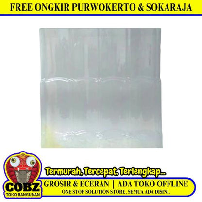 0.3 MM x 80 CM x 80 CM / TM Genteng Atap U PVC Polos Transparan Lembar