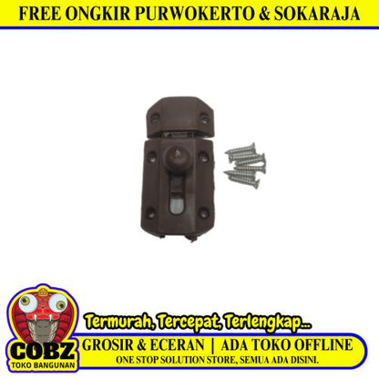 2 IN / COBZ 01 Grendel Kunci Slot Pintu Jendela Plastik PVC