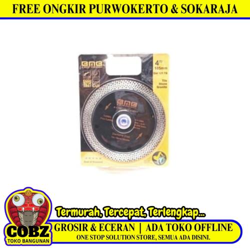 4 IN / BMB Turbo Mata Gerinda Potong Keramik Diamond Cutting Wheel