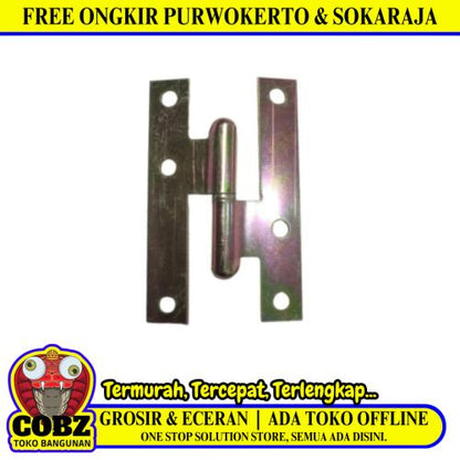 80 MM x 45 MM / TM Engsel H Copot Cabut Patrom Kiri Set