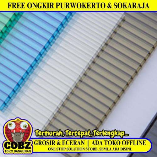 6 MM x 2.1 M x 11.8 M / TWINLITE GEN 2 Atap Polykarbonat Rongga Blue Roll