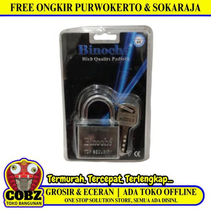 40 MM / BINOCHE Gembok Pintu Pagar Padlock Anti Maling Leher Pendek