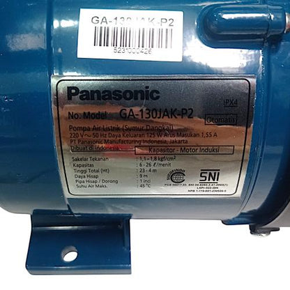 PANASONIC GA-130JAK-P2 Pompa Air Sumur Dangkal Semi Jet Pump Otomatis Set