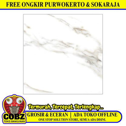 50 CM x 50 CM / PLATINUM LECCE Keramik Lantai Rumah Glossy Grey Dus