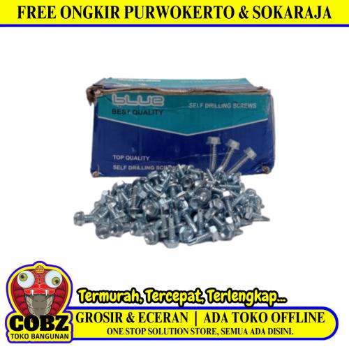 #10 X 16 MM / BLUE Roofing Baut Sekrup Atap Baja Ringan Putih Dus