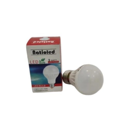 3 WATT / NATIOLED LED Lampu Bohlam Bulb Moto Putih