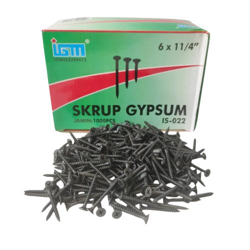#6 x 1 1/4 IN / IGM Sekrup Gypsum Screw Plafon Board GRC Warna Dus