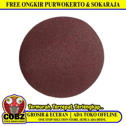 4 IN x GRIT 120 / TM Amplas Velcrow Bulat Tempel Gerinda Lembar